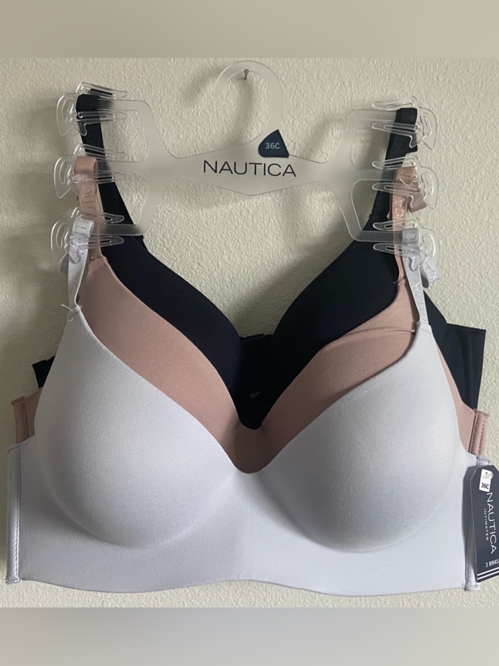 Nautica 3 Pack softwire bra - C36